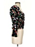 Open Edit Black 3/4 Sleeve Top Size S - photo 4