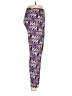 Lularoe Print Blue Red Leggings One size - photo 4