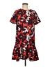 Halogen Print Red Casual Dress Size M (petite) - photo 1