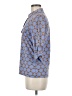 J. McLaughlin Print Blue 3/4 Sleeve Button-Down Shirt Size M - photo 5