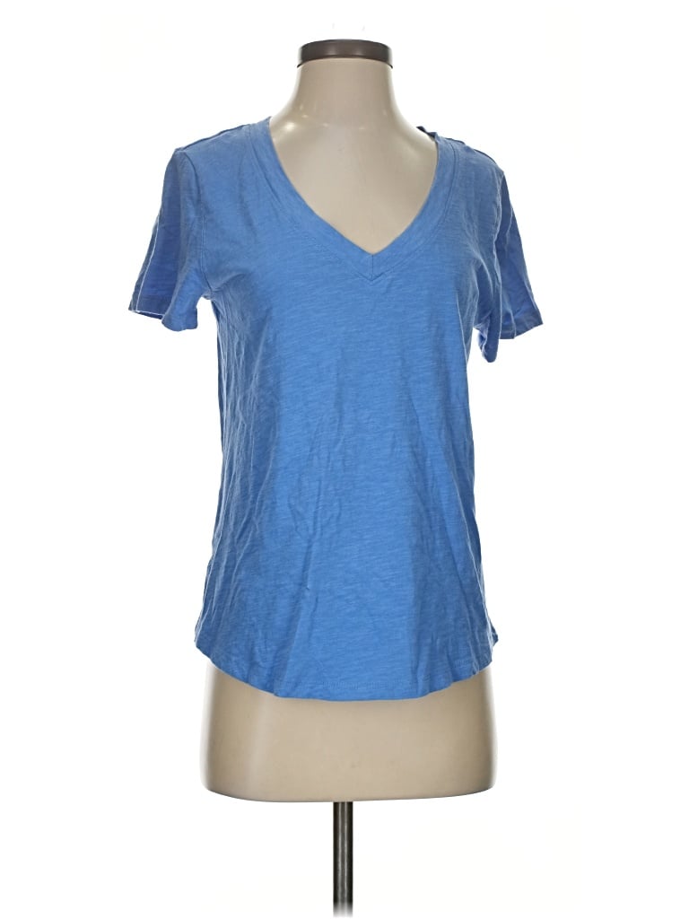 Pre-owned Ann Taylor Loft Short Sleeve T-shirt In Blue