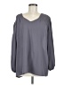 Monday Fun Gray Long Sleeve Blouse Size XXL - photo 1
