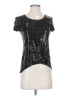 Max Studio Black Short Sleeve Top Size S - photo 1