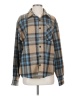 Shein Plaid Blue Fleece Size S - photo 1
