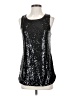Fashion 100% Polyester Black Sleeveless Top Size S - photo 1