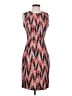 Calvin Klein Chevron-herringbone Red Cocktail Dress Size 4 - photo 1