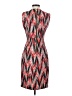 Calvin Klein Chevron-herringbone Red Cocktail Dress Size 4 - photo 2