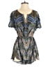 Free People 100% Rayon Blue Short Sleeve Blouse Size XS - photo 1