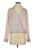 Hem & Thread Plaid Pink Long Sleeve Blouse Size S - photo 1