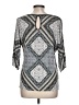 Rose + Olive Silver 3/4 Sleeve Blouse Size L - photo 2