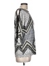 Rose + Olive Silver 3/4 Sleeve Blouse Size L - photo 4