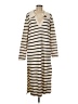 Lillusory Stripes Ivory Casual Dress Size M - photo 1