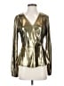 MICHAEL Michael Kors Metallic Gold Long Sleeve Blouse Size S - photo 1