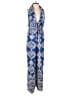 AaKaa 100% Rayon Paisley Blue Jumpsuit Size S - photo 1