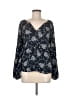 Hinge 100% Viscose Black Long Sleeve Blouse Size M - photo 1