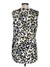 CAbi 100% Polyester Animal Print White Sleeveless Blouse Size L - photo 2