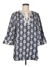 Sigrid Olsen Blue 3/4 Sleeve Blouse Size M - photo 1