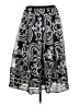 J.Crew 100% Silk Print Gray Silk Skirt Size 4 - photo 1