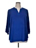 Chaus 100% Polyester Blue 3/4 Sleeve Blouse Size 1X - photo 1