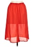 Assorted Brands 100% Polyester Solid Red Casual Skirt One size - photo 1