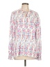 Unbranded 100% Rayon Paisley Ivory Long Sleeve Blouse Size L - photo 1