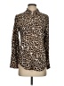 Chico's Animal Print Brown Long Sleeve Blouse Size Sm (0) - photo 1