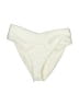 L Space Chevron-herringbone Ivory Swimsuit Bottoms Size L - photo 1