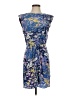 Tibi 100% Silk Print Blue Casual Dress Size 4 - photo 1