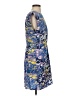 Tibi 100% Silk Print Blue Casual Dress Size 4 - photo 4