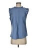 Allegra K 100% Polyester Blue Sleeveless Blouse Size S - photo 1