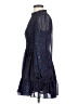 Olivaceous 100% Polyester Paisley Blue Cocktail Dress Size S - photo 5