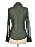 Olivaceous Metallic Green Long Sleeve Blouse Size L - photo 2
