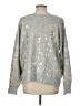 Mystree Metallic Silver Pullover Sweater Size L - photo 2