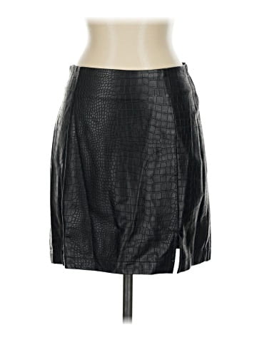 Blue Rain Faux Leather Skirt (view 1)