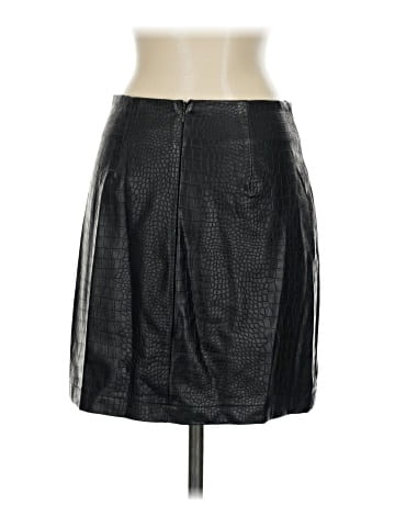 Blue Rain Faux Leather Skirt (view 2)