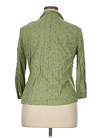 Christopher & Banks 3/4 Sleeve Button-Down Shirt (view 2)