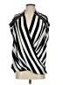 Mango 100% Polyester Stripes Silver Sleeveless Blouse Size S - photo 1