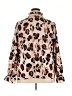 ELOQUII 100% Polyester Animal Print Brown Long Sleeve Blouse Size 22 - photo 2