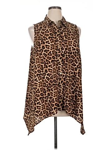 MICHAEL Michael Kors Sleeveless Button-Down Shirt (view 1)