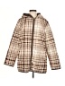 Susan Graver 100% Polyester Plaid Brown Coat Size M - photo 1
