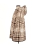 Susan Graver 100% Polyester Plaid Brown Coat Size M - photo 5