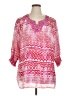 MULTIPLES 100% Polyester Pink 3/4 Sleeve Blouse Size 1X - photo 1