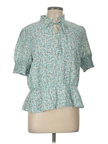Allegra K Short Sleeve Blouse (view 1)