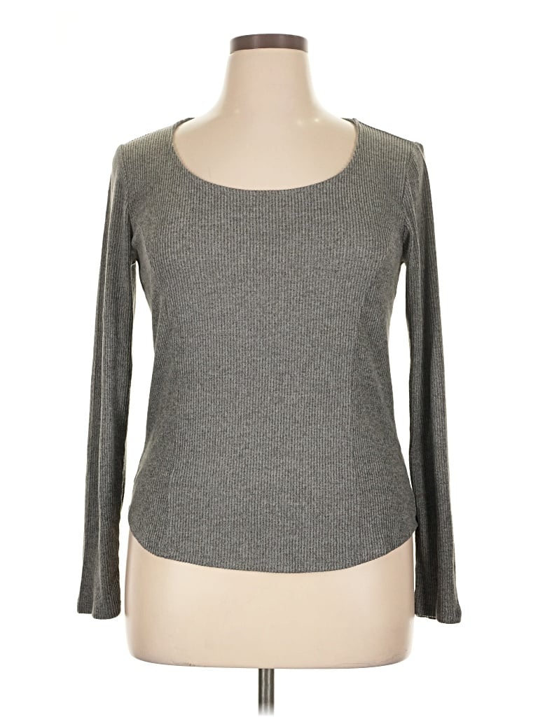 Pre-owned Maurices 3/4 Sleeve T-shirt In Gray