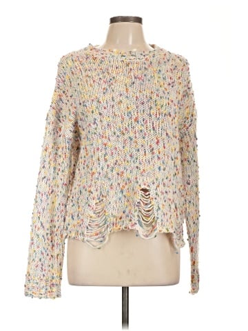 Hem & Thread Pullover Sweater (view 1)