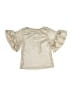 Mia Joy Metallic Gold Short Sleeve Top Size 4 - photo 2