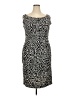 Kasper Animal Print Black Cocktail Dress Size 18 - photo 1