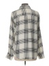 Maurices 100% Polyester Plaid Gray Long Sleeve Blouse Size L - photo 2