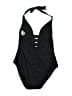 Mossimo Solid Black One Piece Swimsuit Size M - photo 2