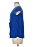 Unbranded 100% Silk Blue Short Sleeve Silk Top Size M (estimated) - photo 5